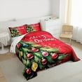 thumbnail image 3 of jejeloiu Colorful Xmas Ball Queen Comforter Set,Merry Christmas Bedding Sets,Happy New Year Bedding Comforter Set For Teens,Luxury Bedroom Decor Reversible,3-Piece, 3 of 8