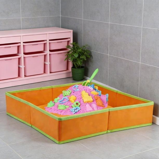 Bandeja de para niños, caja para exteriores, juguete divertido, suave, de gran espacio, portátil, para entretenimiento, caja de juguetes para 40x40x9cm