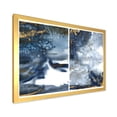 thumbnail image 2 of Designart 'Gold and Dark Blue Abstract Waves IV' Modern Framed Art Print, 2 of 4