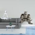 thumbnail image 2 of Figura de búho pensador escultura abstracta estatua decorativa miniatura resina artesanía adecuada para oficina hogar regalo sala de estar dormitorio, 2 of 8
