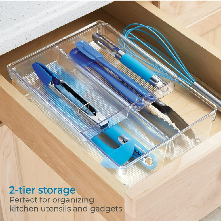 Interdesign Linus Drawer Organizer - Clear - 4 x 12 x 3 in