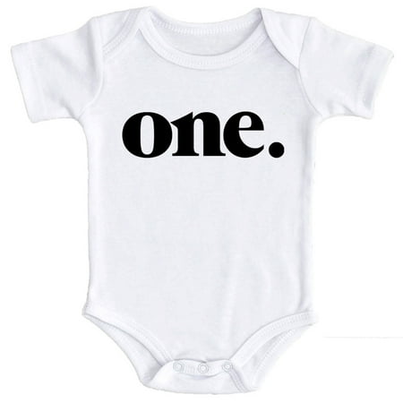 

Bold One 1st Birthday Bodysuit for First Birthday Outfit Black on White Bodysuit 12 Months