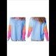 thumbnail image 2 of Camisetas de Larga para Mujer 2025, Cuello Redondo, Bloques de Color Azul L, 2 of 6