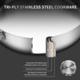 thumbnail image 5 of YEKSUM Tri-Ply Stainless Steel Saute Pan, 12inch, 6QT Deep Frying Pan, Dishwasher Safe and No Coating, Non Toxic Cookware, Stove to Oven Cookware, Kitchen Essentials, 5 of 5