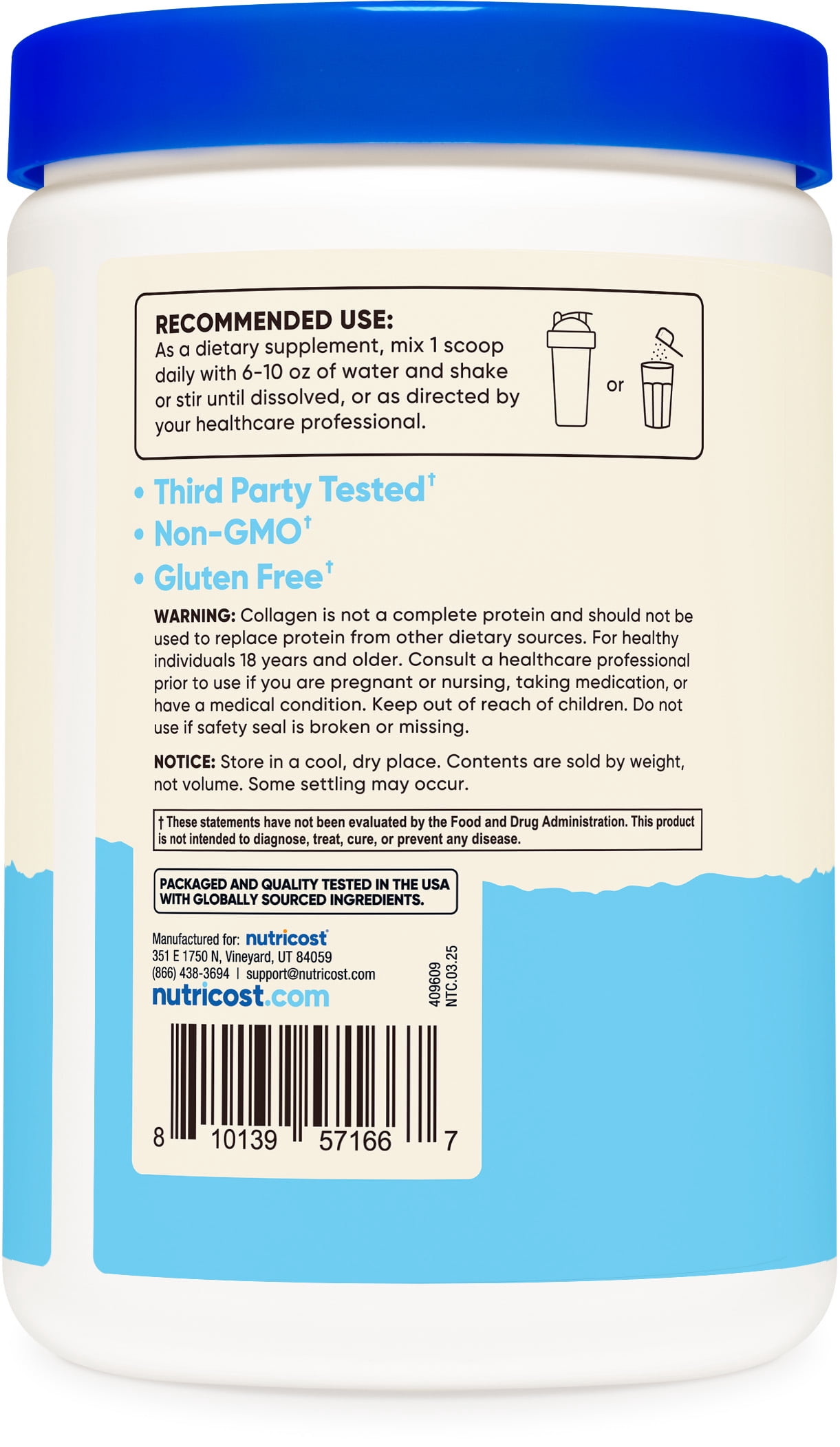 Nutricost Marine Collagen Powder Wild Caught Fish (Unflavored) (8 oz) - 23 Servings, 10 G Protein Per Serving, Alaskan Wild-Caught