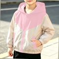 thumbnail image 2 of Afuyipoi Boys Lightweight Jacket (1-9) Color-Block Zippered Hooded Spring Fall Outerwear Pink Size 6, 2 of 7