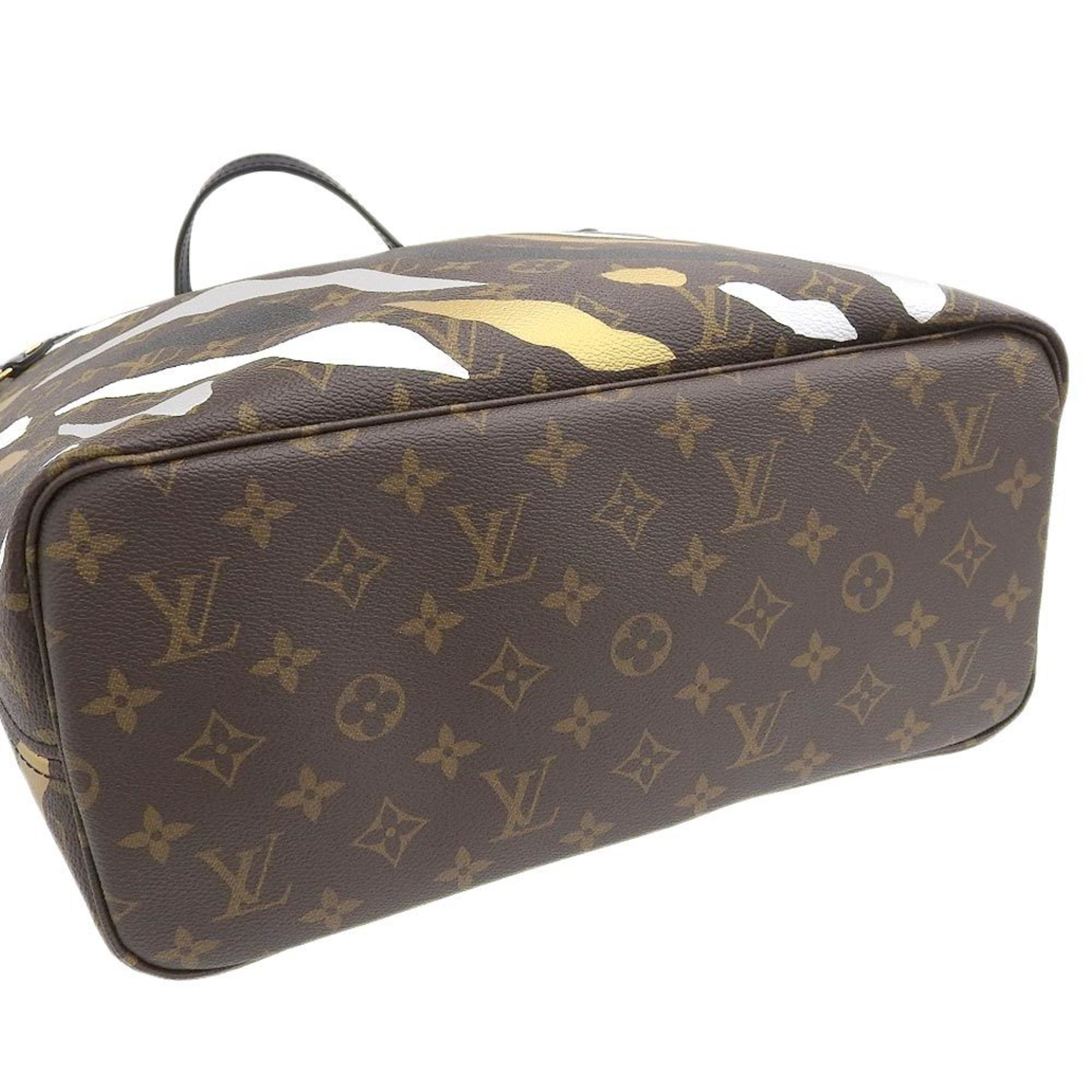 LOUIS VUITTON × LOL Monogram Camouflage Neverfull MM Tote Bag M45201 Auth  2