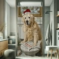 thumbnail image 2 of RKSupls Christmas Shower Curtain, Cute Golden Retriever Shower Curtain with Hooks for Christmas Home Bathroom Decor Washable Curtains, 36x72 in, 2 of 6