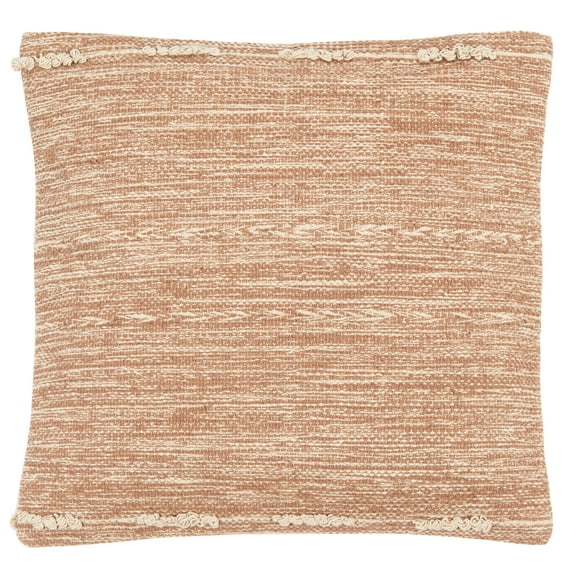 SAFAVIEH Nikola Solid Striped Accent Pillow, 18" x 18", Peach