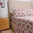 thumbnail image 2 of Roxana Gardenia Floral 100% Cotton 4-Piece King Flannel Sheet Set, 2 of 4