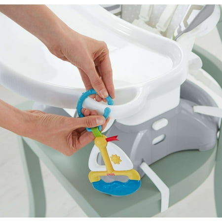 Fisher-Price SpaceSaver Adjustable High Chair, Geo Meadow