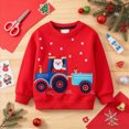 thumbnail image 2 of Gerichy Toddler Boy Cotton Sweatshirts Long Sleeve Shirt Tops Pullover Kids Sweaters Crewneck Christmas Cartoon School Daily Wear Clothes 2T-8T, 2 of 7