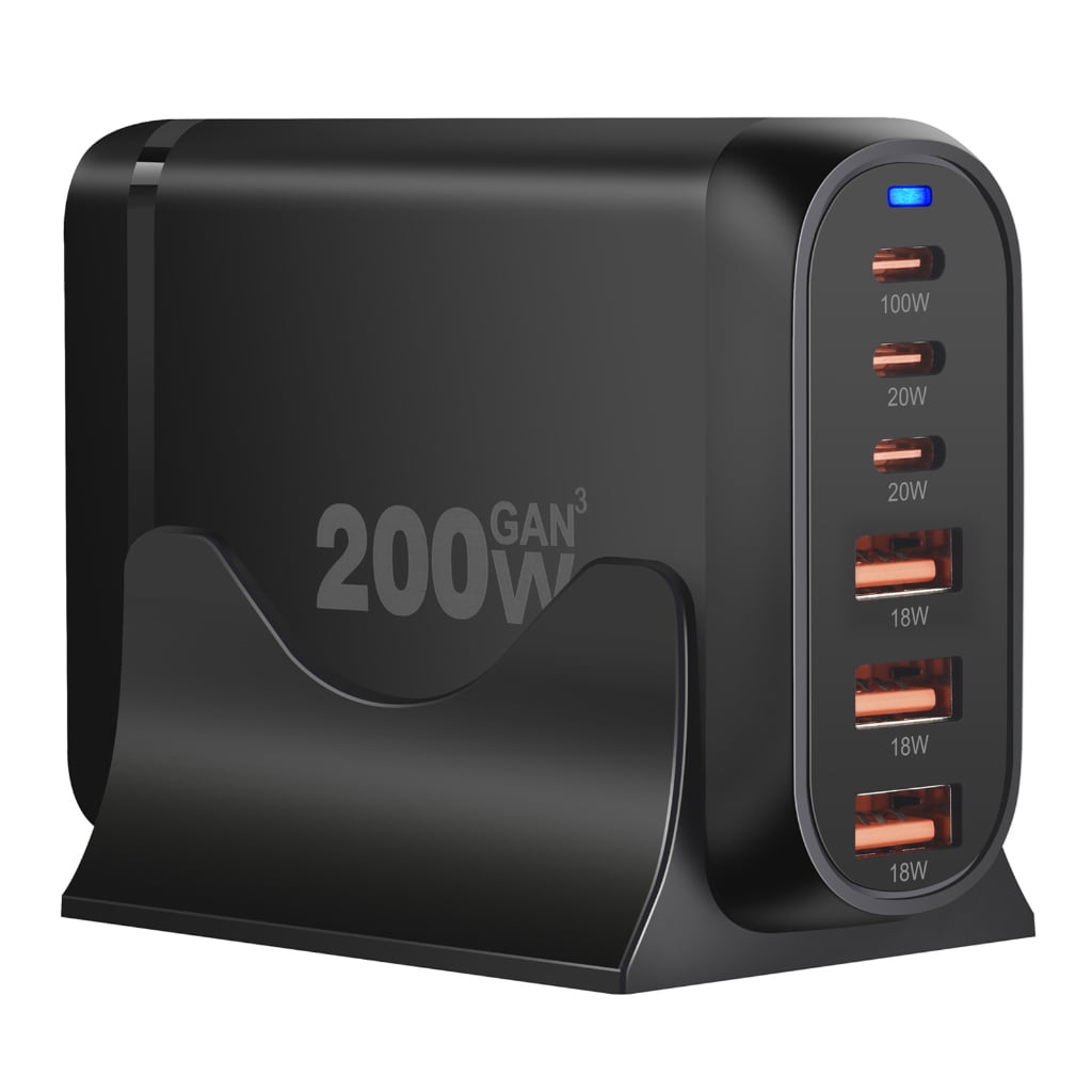 6Port Charging Hub USB C Fasts Charger Block for Quick Charging Wall Charger USB C Charging Hub for Various Devices