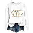 thumbnail image 2 of Football Mom Sweatshirts for Women 2025 Embroidery Football Mom Graphic Crewneck Sweatshirt Pullover Tops, 2 of 4