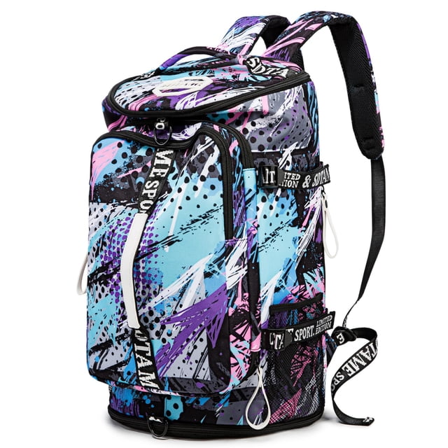 Mochila de gimnasio SDTAME con compartimento para zapatos multicolor