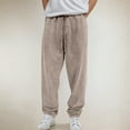 thumbnail image 2 of Men's Sweatpants Pants for Men Men's Pants Solid Color Casual Pants Men's Washed And Color Knitted Pants Drawstring Pockets Thin Casual Pants Sweat Pants, 2 of 5