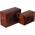 thumbnail image 4 of Paw Engraved Rosewood Pet Urn for Dogs Cats Memorial Keepsake Urns for Ashes, Photo Wooden Box Cremation Urn (45 Cubic in, Two Paws - Black), 4 of 5