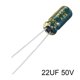 thumbnail image 2 of Uxcell 5x11mm 22uF 50V Bajo ESR Condensadores Electrolíticos Radiales de Aluminio 200 Paquete, 2 of 5