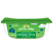 Crystal Farms Salted Sweet Cream Spreadable Butter with Canola Oil, 8 oz., 1 Plastic Tub