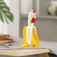 thumbnail image 4 of Estatuas de pollo banana, figuras de resina, esculturas de gallina decorativas para jardín y césped. 9x7.9x15cm, 4 of 9