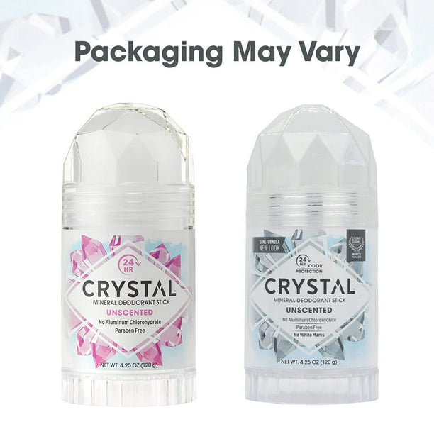 Crystal 24Hr Mineral Deodorant Stick, No Aluminum Chlorohydrate, Unscented, oz - Walmart.com