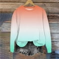 thumbnail image 4 of Teen Girls Sweatshirt Cute Gradient Printed Long Sleeves Sweatshirts Casual Crew Neck Fall Winter Pullover Tops Clothes Casual Comfy Fleece Jumper School Warm Girl Coat, 4 of 7