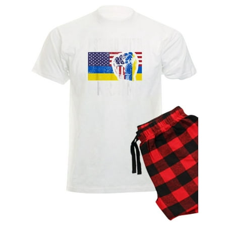 

CafePress - I Stand With Ukraine Flag American Flag Su Pajamas - Men s Light Pajamas