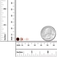 thumbnail image 4 of Decadence Rose Gold Plated 925 Sterling Silver 6mm Round Bezel Set Natural Garnet January Birthstone Screwback Stud Earrings, 4 of 7