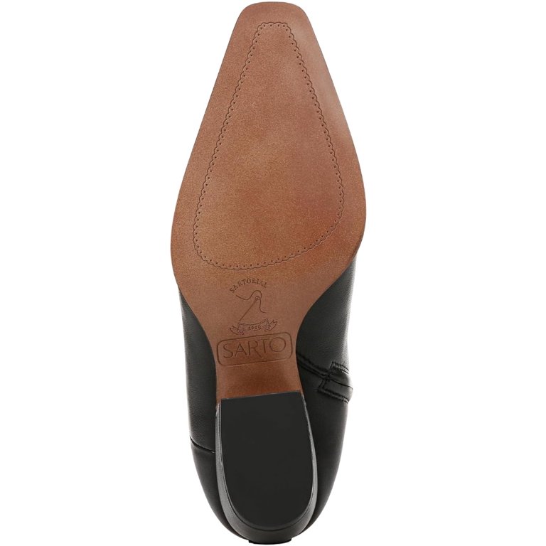 Franco Sarto Women's Vianca Ankle Boot Black Leather 6M - Walmart.com