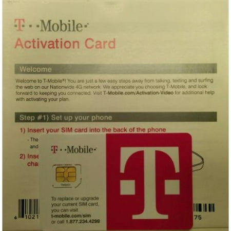 Tmobile Sim Card Micro T-Mobile (TMobile T Mobile) Micro SIM Card (CUT TO SIZE) for iPhone 4 w/Prepaid Activation Kit ()