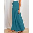thumbnail image 2 of Pantalones de pierna recta para mujer, pantalones holgados de pierna ancha para mujer, pantalones con cintura fruncida, optimizados para la excelencia, 2 of 7