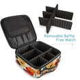 thumbnail image 4 of FORMRS Travel Makeup Bag Large Capacity Train Case Cosmetic Organizer with Adjustable Dividers, Floral Pattern, 4 of 8