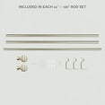 thumbnail image 6 of Exclusive Home Diana 1" Curtain Rod and Finial Set, Matte Silver, Adjustable 66"-120", 6 of 7