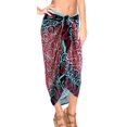 thumbnail image 2 of HAPPY BAY Women's Swimsuit Cover up Tie Wrap Beach Sarong One Size Red-F604, 2 of 2