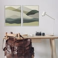 thumbnail image 3 of Stupell Industries Modern Green Mountains Landscape Painting Gray Framed Art Print Wall Art, 24 x 30, Set of 2, 3 of 10