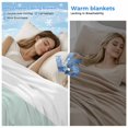 thumbnail image 2 of Teal Ombre Cooling Blanket, Lightweight Breathable Summer Throw Blanket with Double Sided Cold Effect, Modern Abstract Art Farmhouse Striped Picnic Beach Blankets Bed Sheet for Hot Sleepers 50"x60", 2 of 8