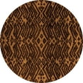 thumbnail image 1 of Ahgly Company Indoor Round Oriental Orange Modern Area Rugs, 3' Round, 1 of 4