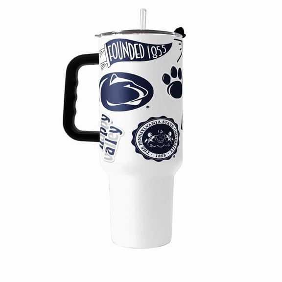 Logo Brands 196-S40PT-63 40 oz NCAA Pennsylvania State University Native Powder Coat Tumbler