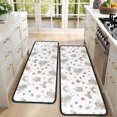 thumbnail image 4 of Kitchen Rugs Sets Of 2,White Fairy Castle Pattern Anti Fatigue Kitchen Mat Rugs Non Slip Washable,Decorative Kitchen Floor Mats for Kitchen,Sink,Laundry,17"x47"+17"x47", 4 of 5