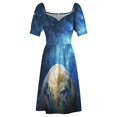 thumbnail image 4 of Thème Planète Terre de l'Espace. Robe Sans Manches Robe de Bal Robes de Soirée Femmes, 4 of 4