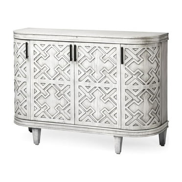 Mercana Moseley 47L x 15W Gray Wood 4 Door Accent Cabinet