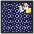 thumbnail image 2 of PinPix 15x15 Custom Cork Bulletin Board Quatrefoil Navy Poster Board Has a Fabric Style Canvas Finish, Framed in Quatrefoil Navy, by ArtToFrames (PinPix-285), 2 of 6
