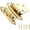 Gold, variant on 4 Pack (2 Pairs) 1/2" Overlay Cabinet Hinges, Self-Closing Semi-Concealed Face Mount, Satin Brass Decorative Hardware with Door Bumpers for Kitchen & Cupboard Doors, Gold