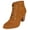 Tan, variant on Women Stacked Chunky Thick High Heels Ankle Boots Lace Up Booties JILLY-3 Suede Light Brown Tan 8