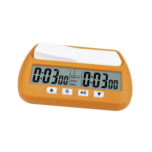 KLKCMS Digital Chess Clock for International Chess Parties Chess Game Chess Accessory Yellow