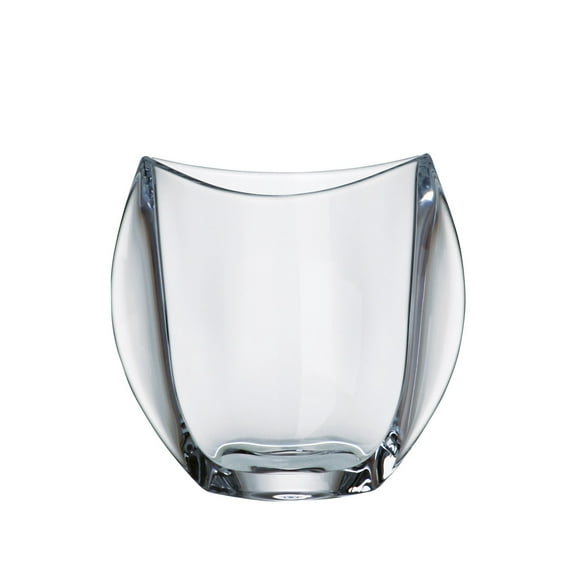 Barski - European Glass - Crystalline - Oval Vase - 9.5" Height - Made in Europe
