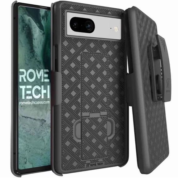 Rome Tech Google Pixel 7 Shell Holster Combo Case - Black
