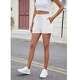 thumbnail image 5 of Seductiva Shorts for Women Women's 2025 Spring and Summer New Women's Solid Color Drawstring Pocket Fashion Casual Shorts Ready Made Shorts Summer Shorts for Women, 5 of 5