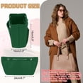 thumbnail image 2 of Uxcell Purse Organizer Insert Felt Organizer Bags with Snap Dark Green, 2 of 7
