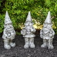 thumbnail image 2 of Northlight Gardening Gnomes Outdoor Garden Statues - 14" - Set of 3, 2 of 5